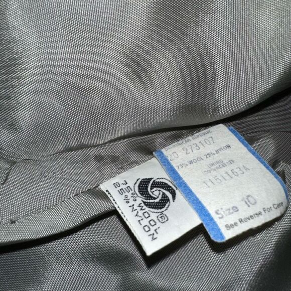 Sutter Place Womens 10 Vintage Wool Blend Gray Blazer Career Modest Pockets - Picture 10 of 11